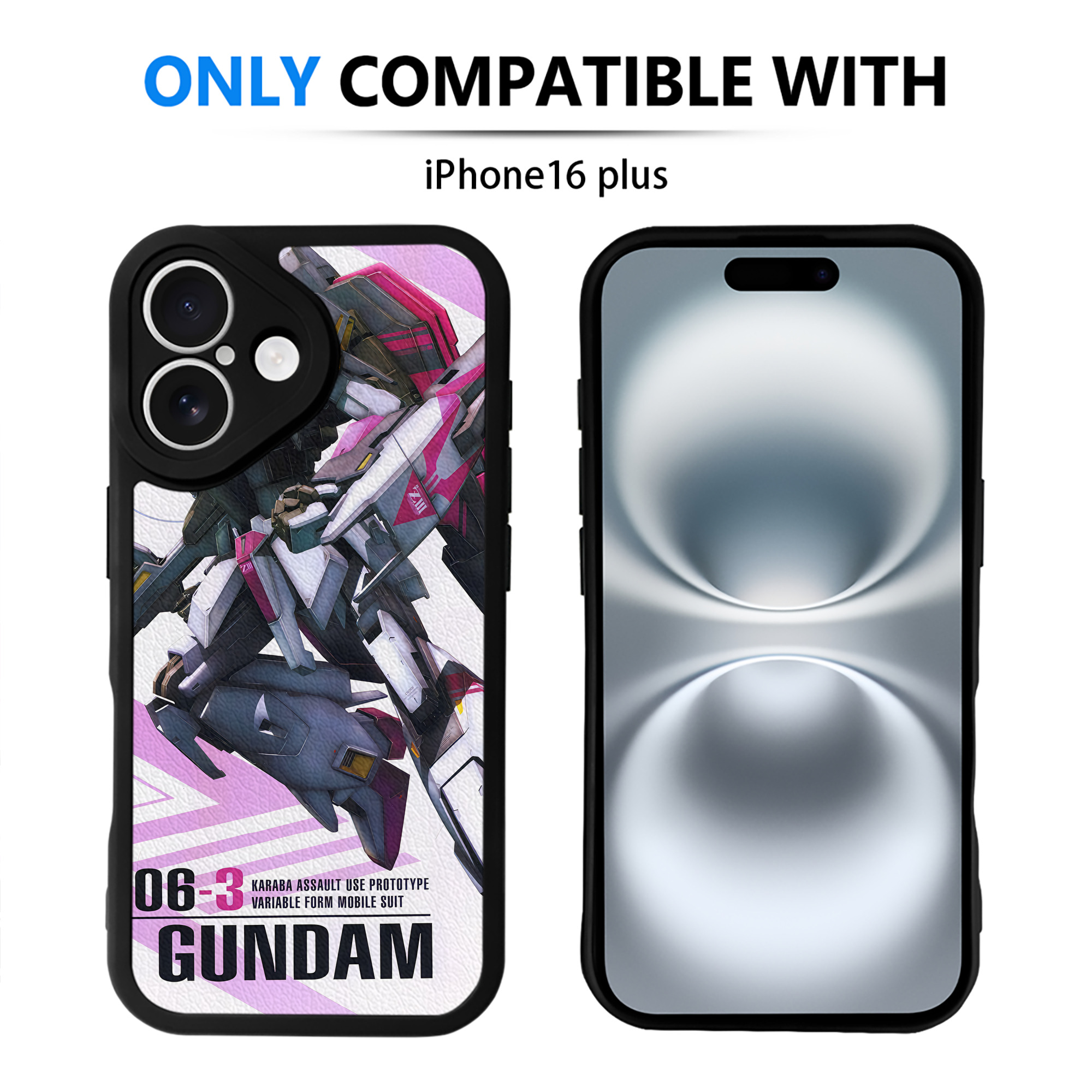 （画像用） 機動戦士ガンダム Mobile Suit Gundam 【iPhone 16シリーズ対応】シリコンスマホケース（レザー調） 材質：シリコン